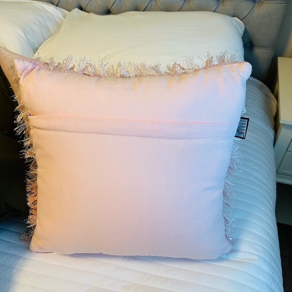 Shaggy Pink Throw Pillow - Picture 5 of 8
